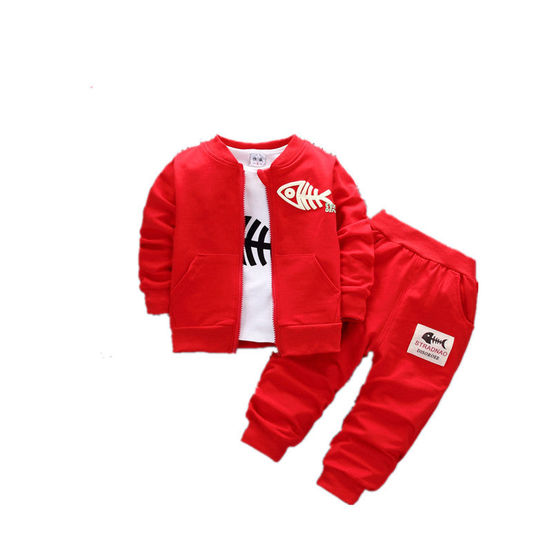 Children's Clothing Infant Korean Style Three-piece Set Years Old Children's Suit