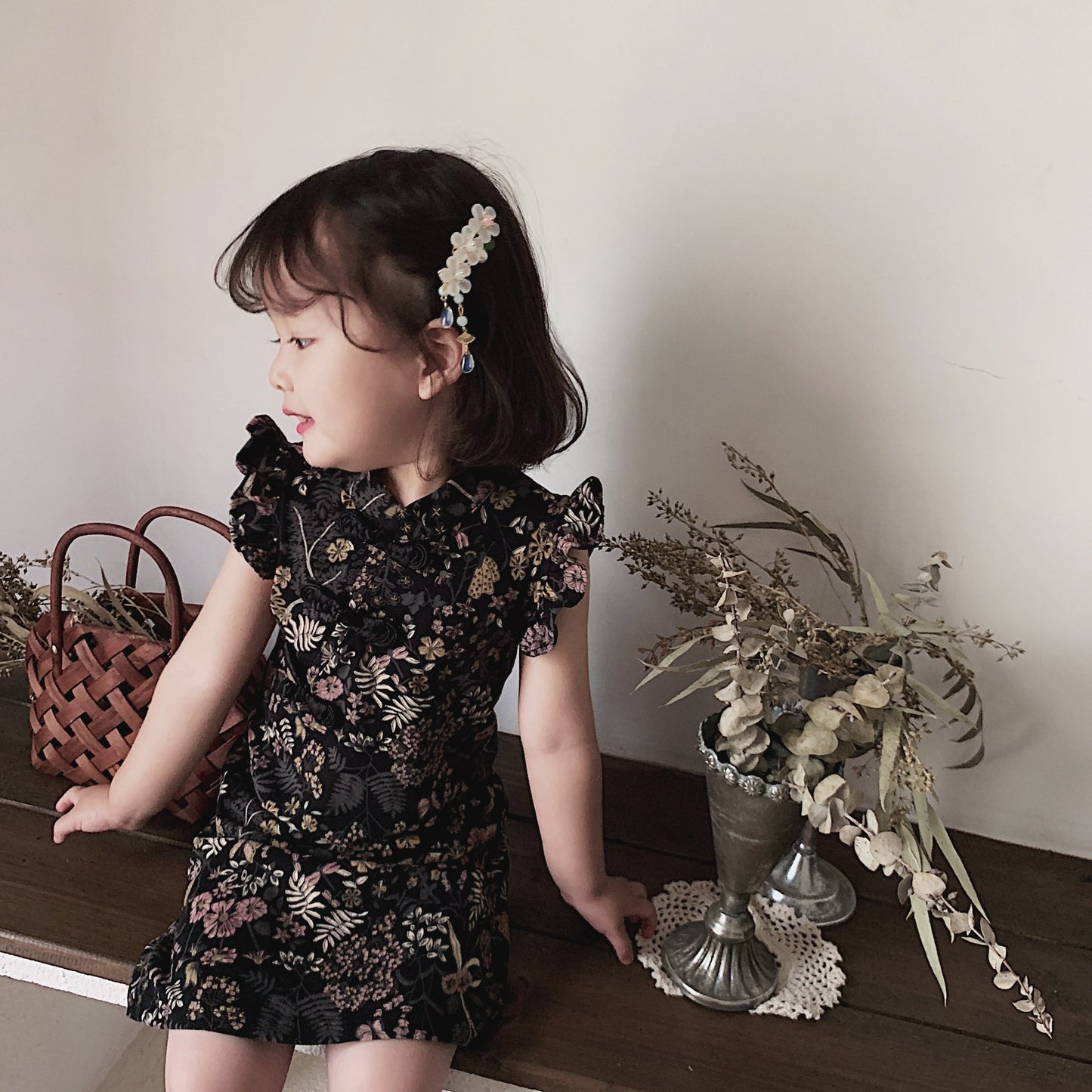 Children's Clothing Cheongsam Floral Summer Female Chinese Children's Dress