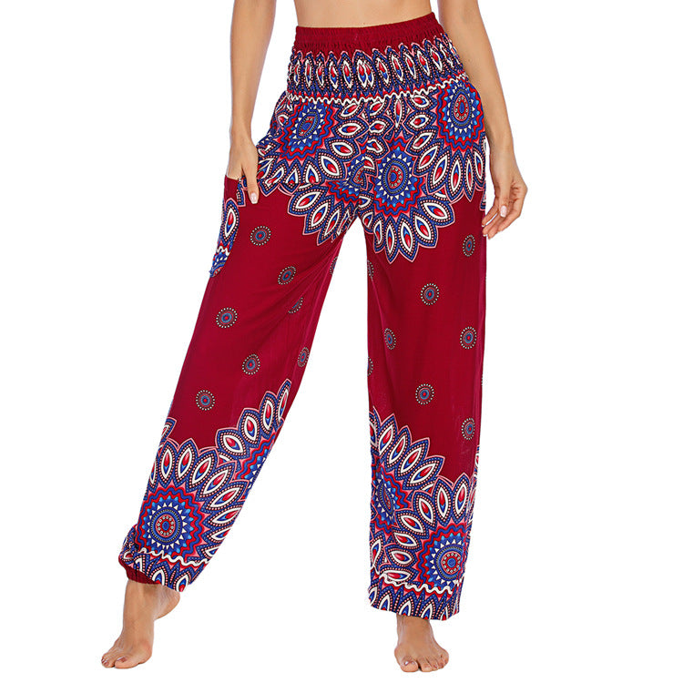 Thailand Bohemian Yoga Bloomers Clothes Trousers Casual Pants