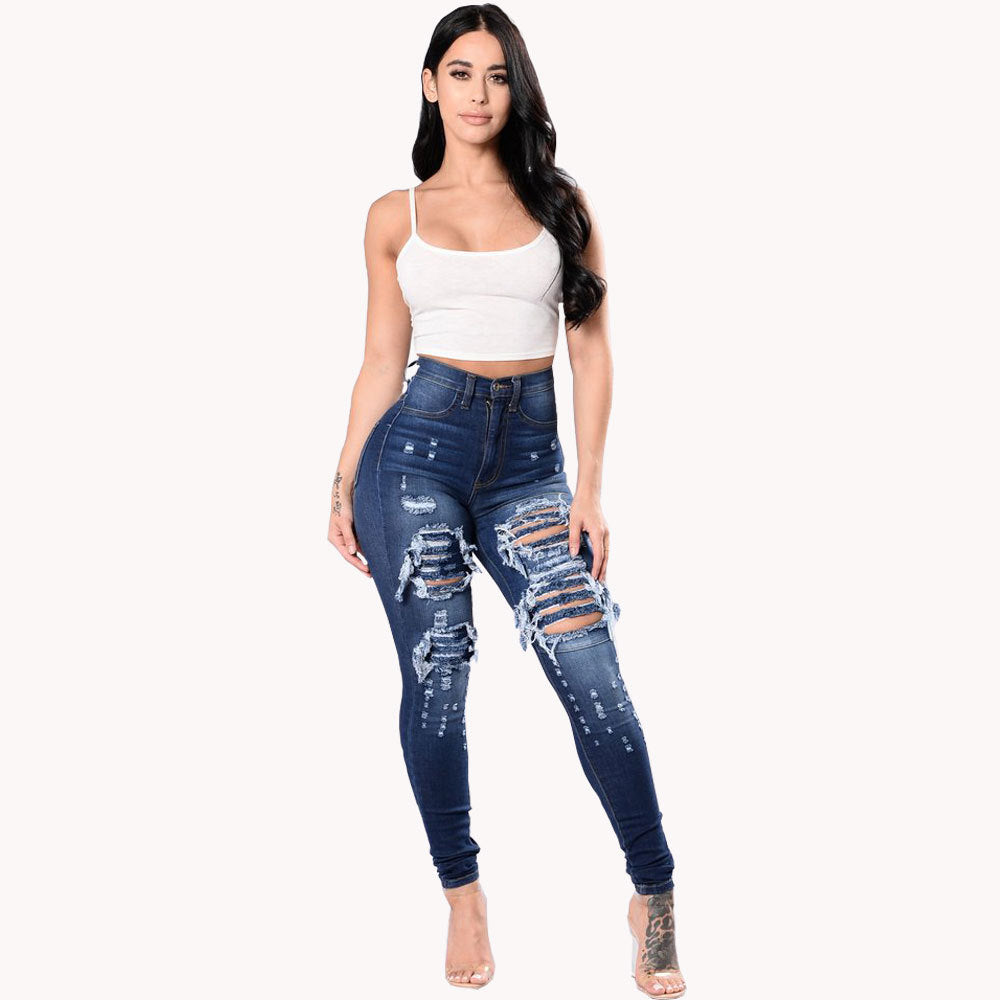 Slouchy Classic Women's Ripped For Skinny Women's Jeans
