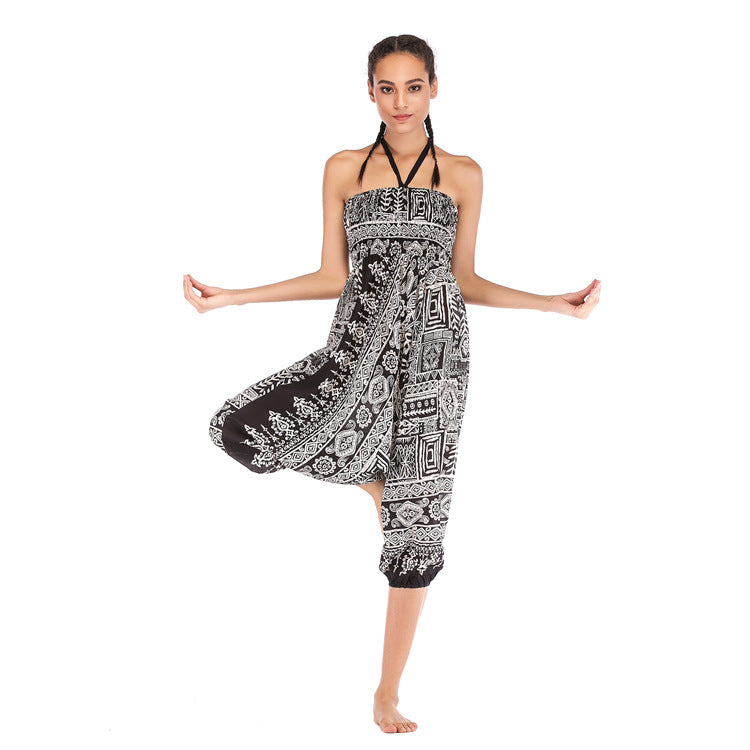 Yoga Clothes Bohemian Big Crotch Ethnic Casual Pants