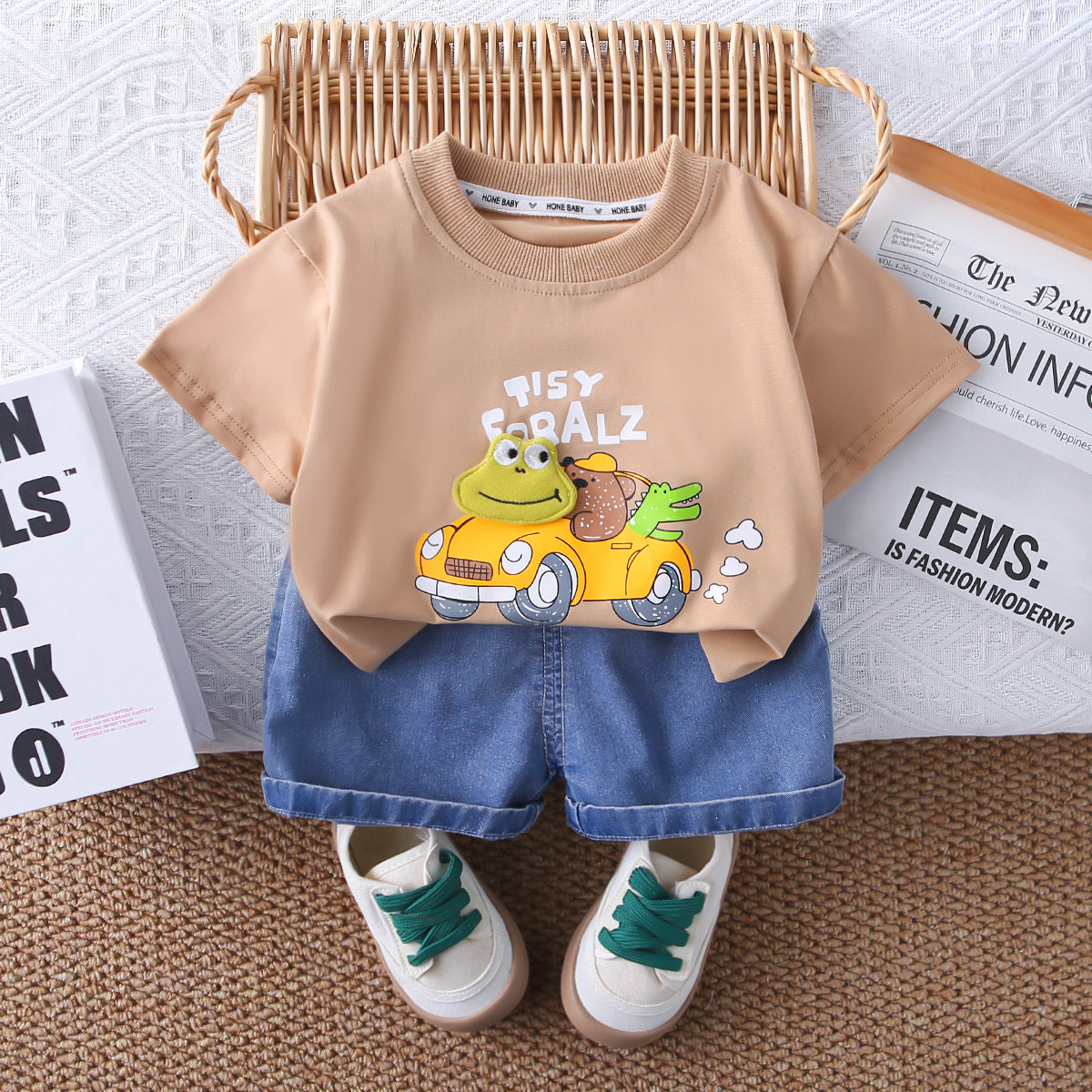 Children's Summer Short-sleeved Thin Casual Western Style Children's Suit