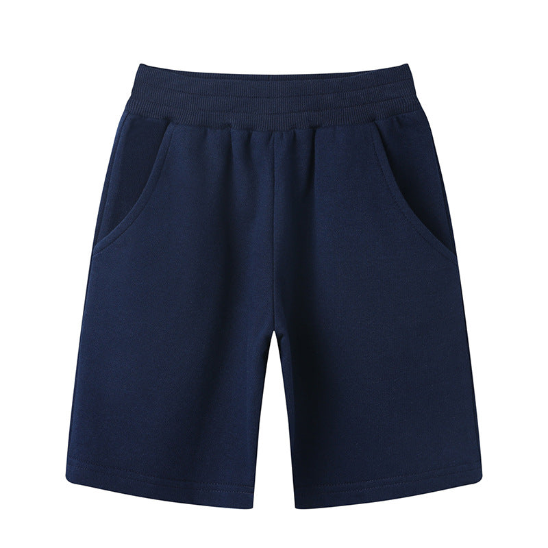 Children's Summer Version Cotton Shorts Boy Size Leisure Sports Home Solid Children's Pants