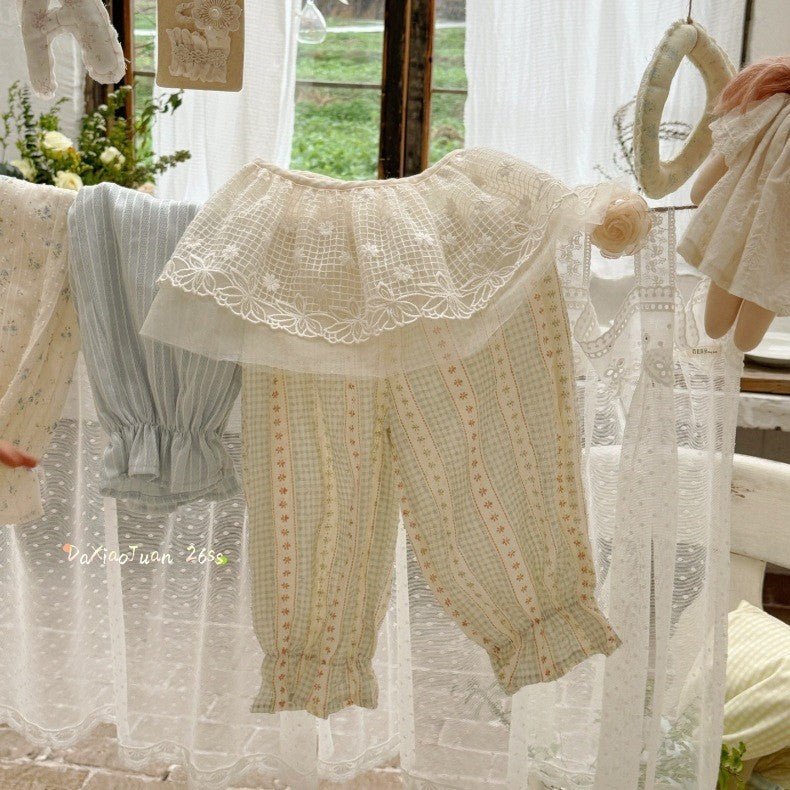Children's Summer Cute Flying Sleeve Mori Style Children's T-shirt