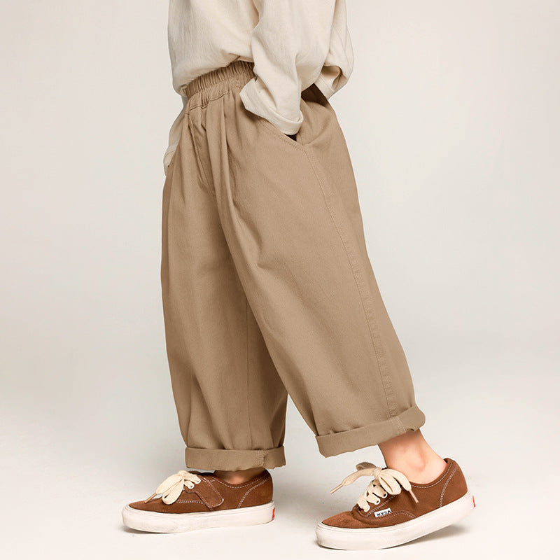Children's Clothing Casual Korean Style Solid Color Trousers Spring Children's Pants