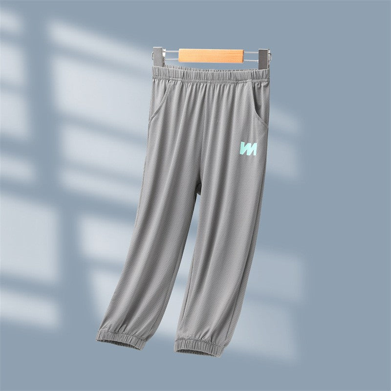 Children's Summer Thin Boys Ice Silk Breathable Trousers Children's Pants