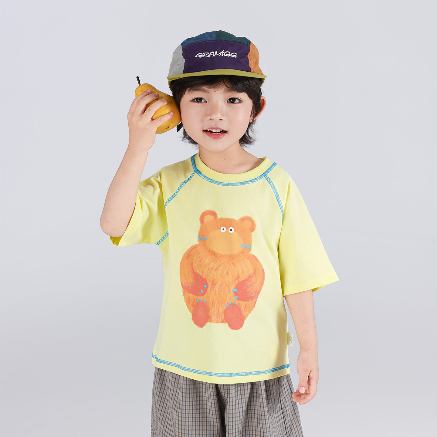 Children's Boy's Short-sleeved Cool Clothing Summer Clothes Antibacterial Half Children's T-shirt