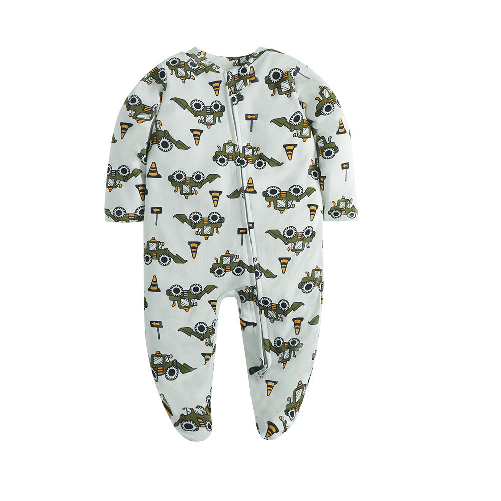 Children's Long Sleeve Zipper Bodysuit Rompers Pajamas Clothes Four Jumpsuit, Climbing Suit