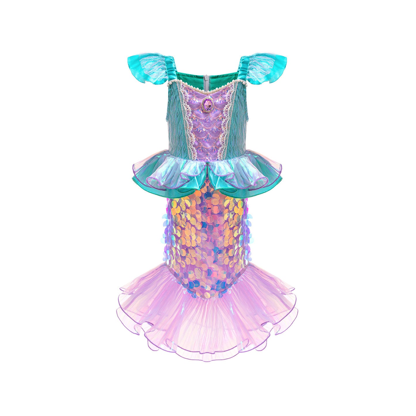 Children's Costume Sequined Fishtail Mermaid Princess Children's Dress