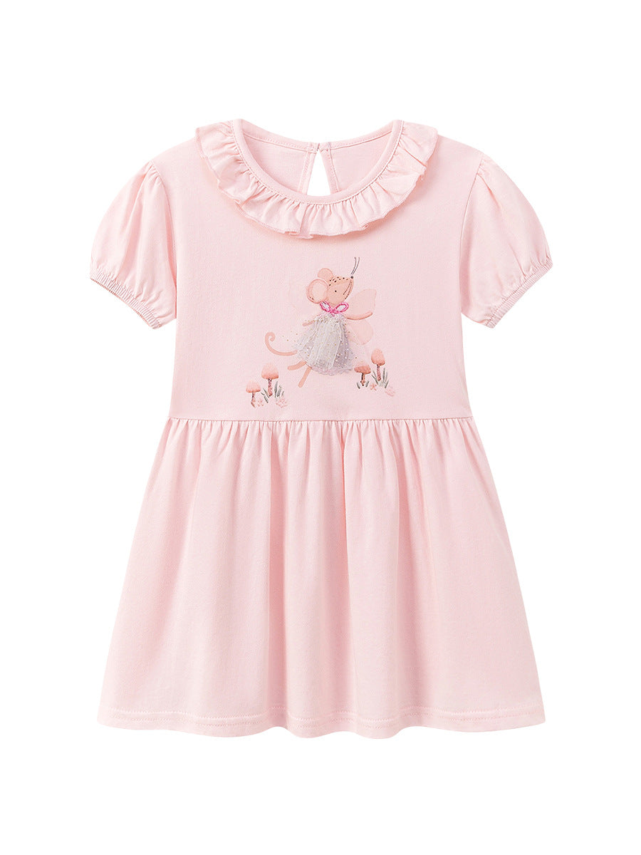 Summer Cute Cartoon Skirt Shirt Cotton Children's Dress