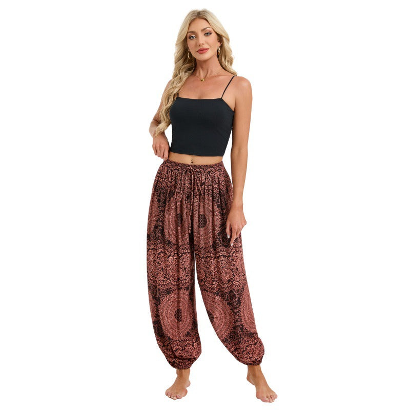 Colorful Bohemian Style Leisure Extra Large Oversized Yoga Casual Pants