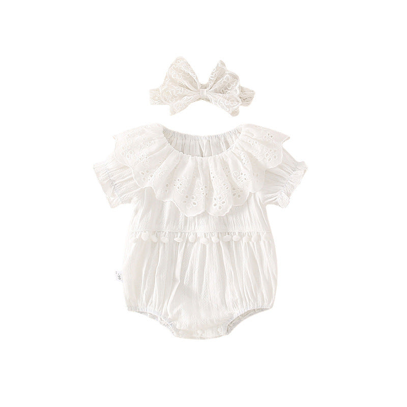 Cute Lace Collar Princess Rompers Toddler Jumpsuit, Climbing Suit