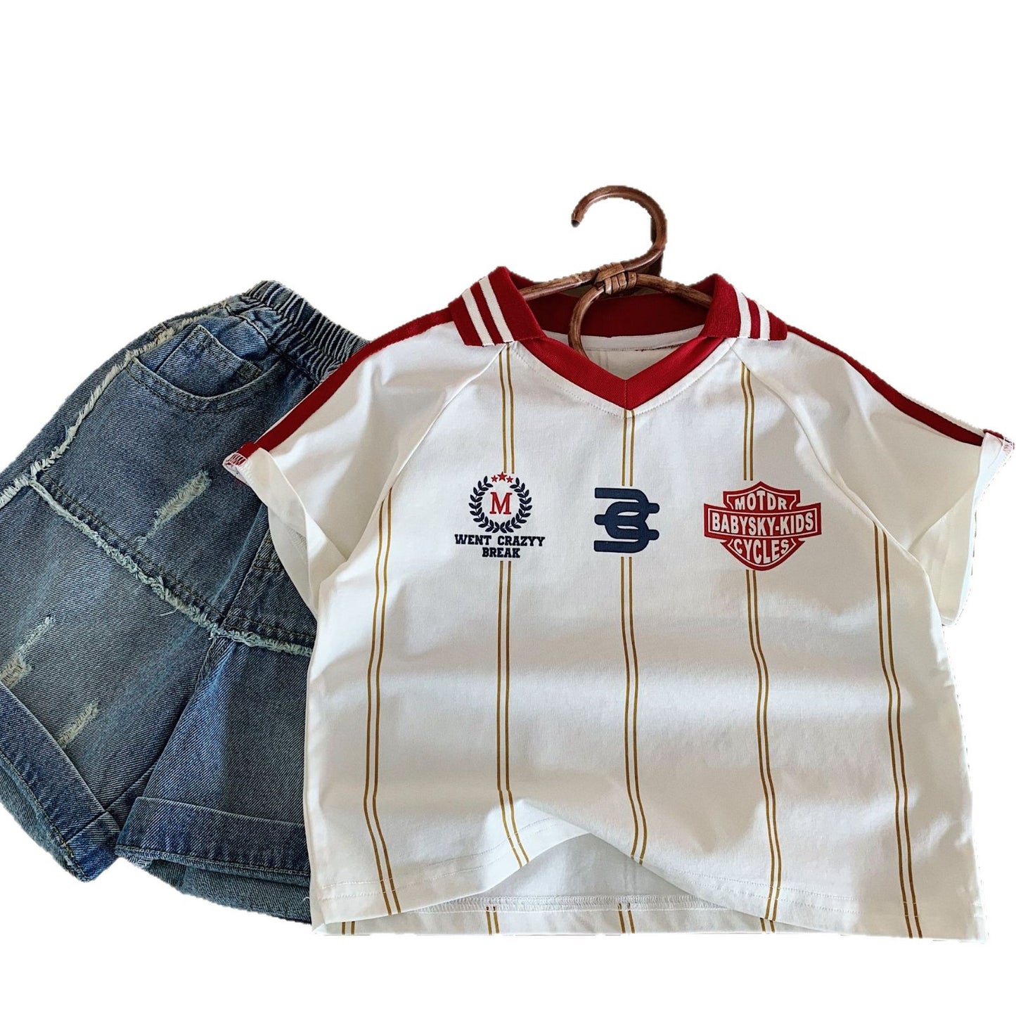 Children's Short-sleeved Summer Western Style Class Clothing Children's T-shirt