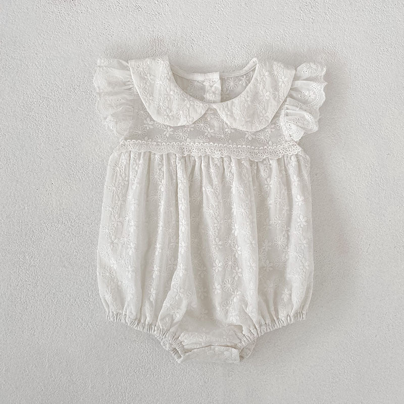 Korean Style Summer Lace Edge Doll Collar Children's Dress