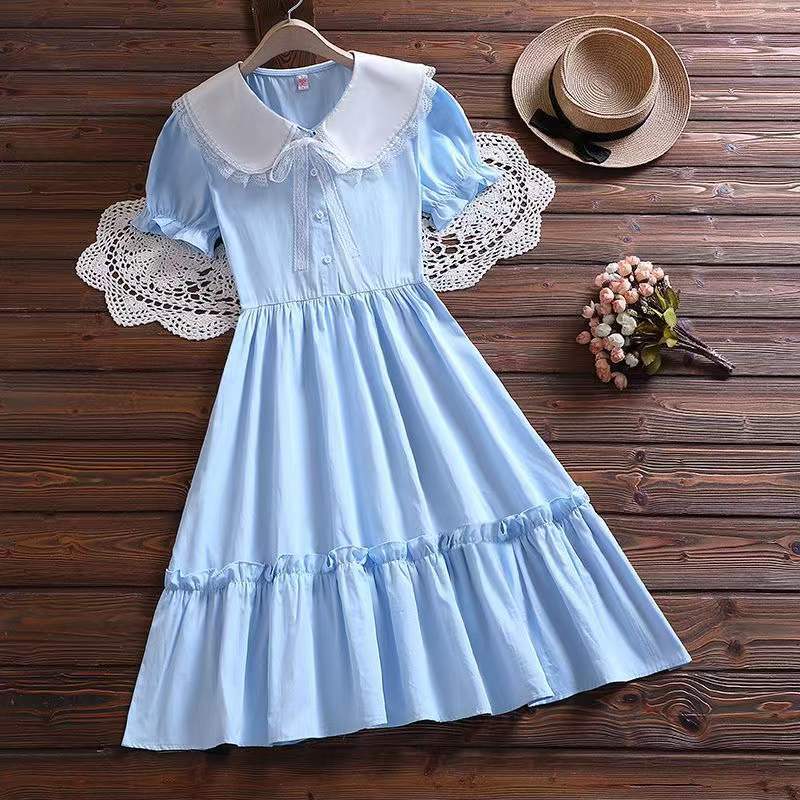 Primary Secondary School Fashionable Stylish Summer Princess Style Doll Children's Dress