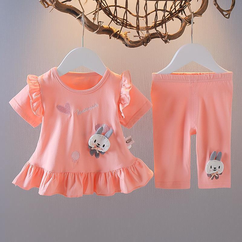 Style Two-piece Set Cute Summer Clothes Short Children's Suit