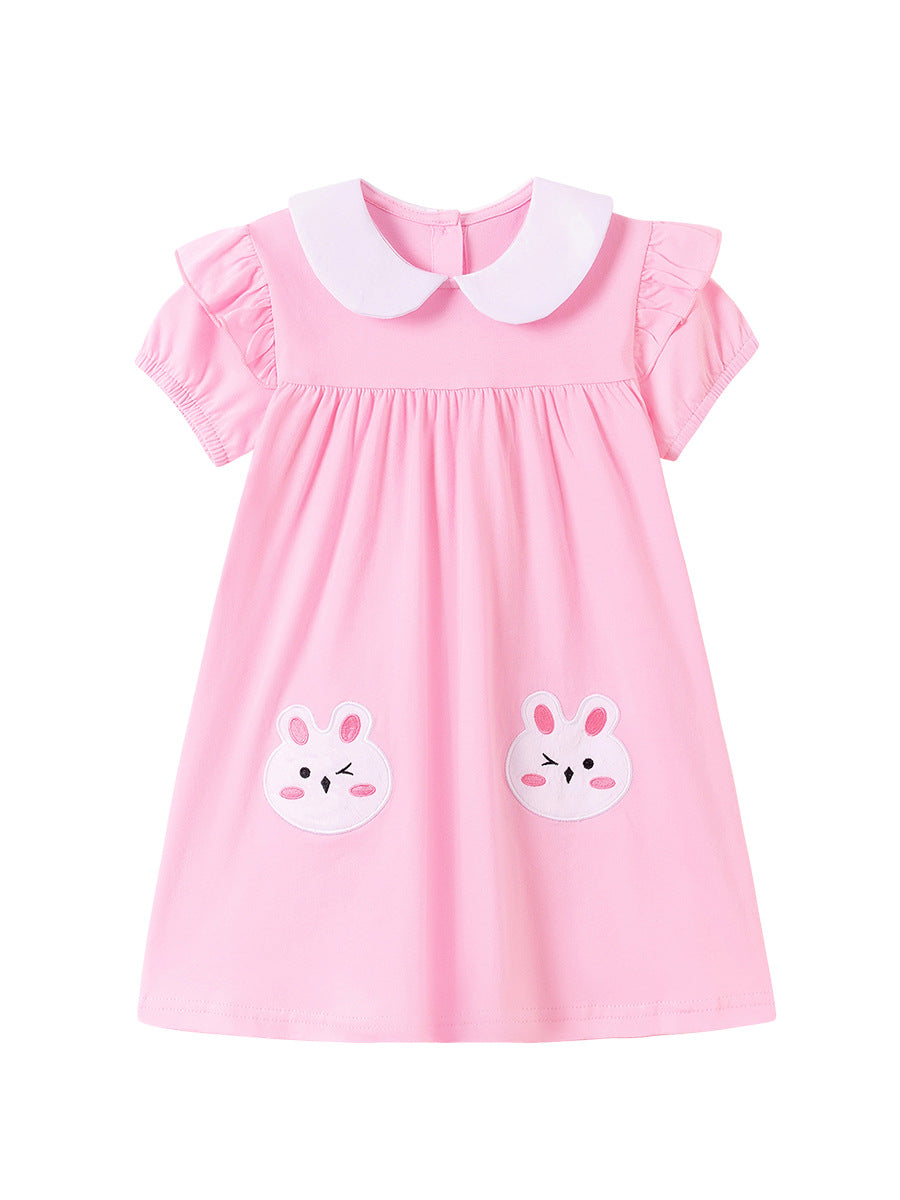 Classic Summer Shirt Cute Rabbit Skirt Children's Dress