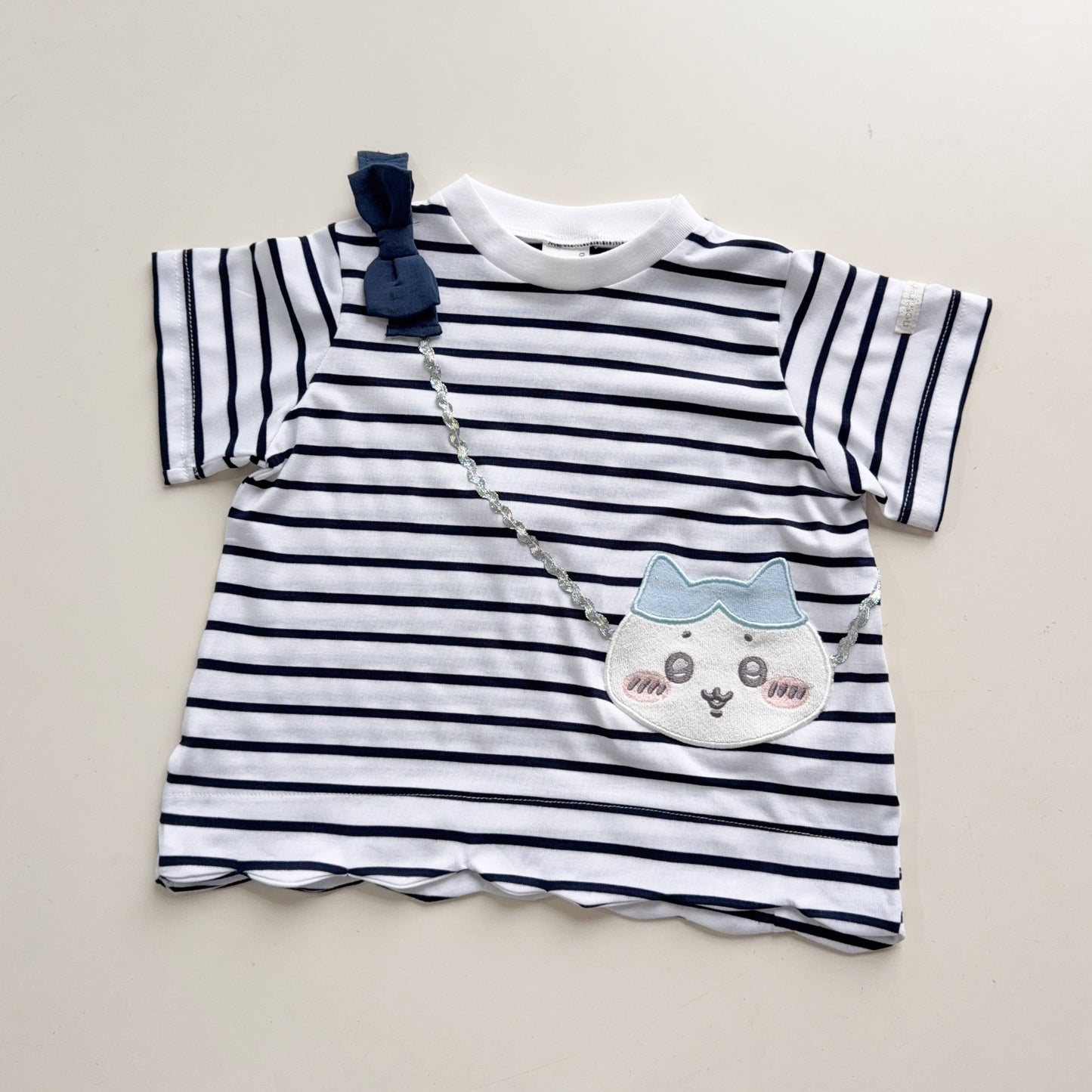 Children's Style Clothing Summer Short Sleeve Top Cartoon Bow Children's T-shirt