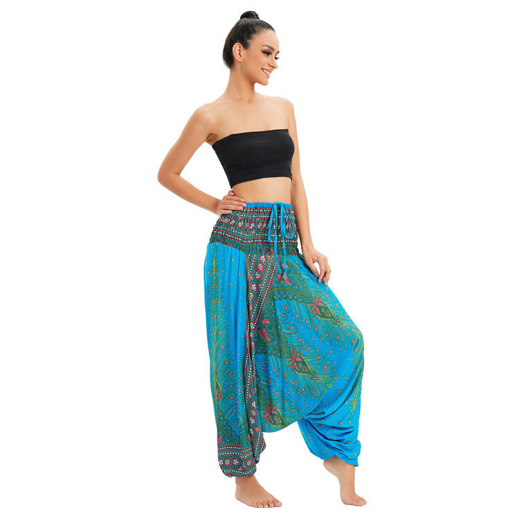 Yoga Clothes Bohemian Big Crotch Ethnic Casual Pants