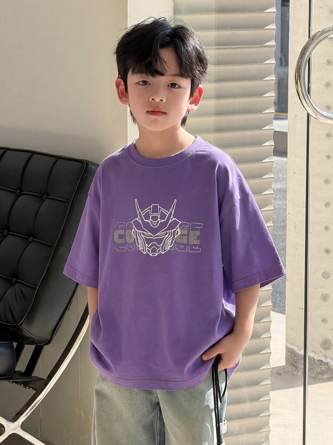 Boy's Short-sleeved Summer Top Fashionable Wear Half Sleeve Children's T-shirt