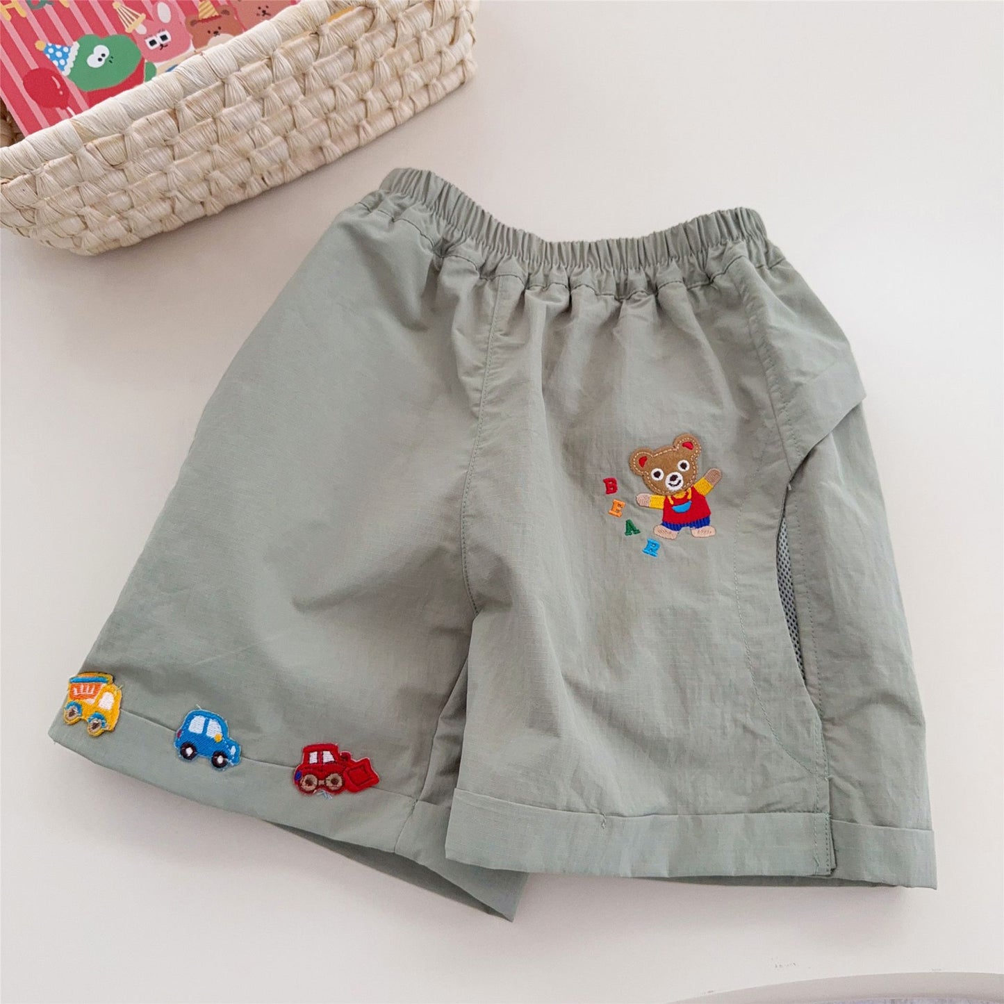 Short Summer Cartoon Bao Park Patch Small Children's Pants