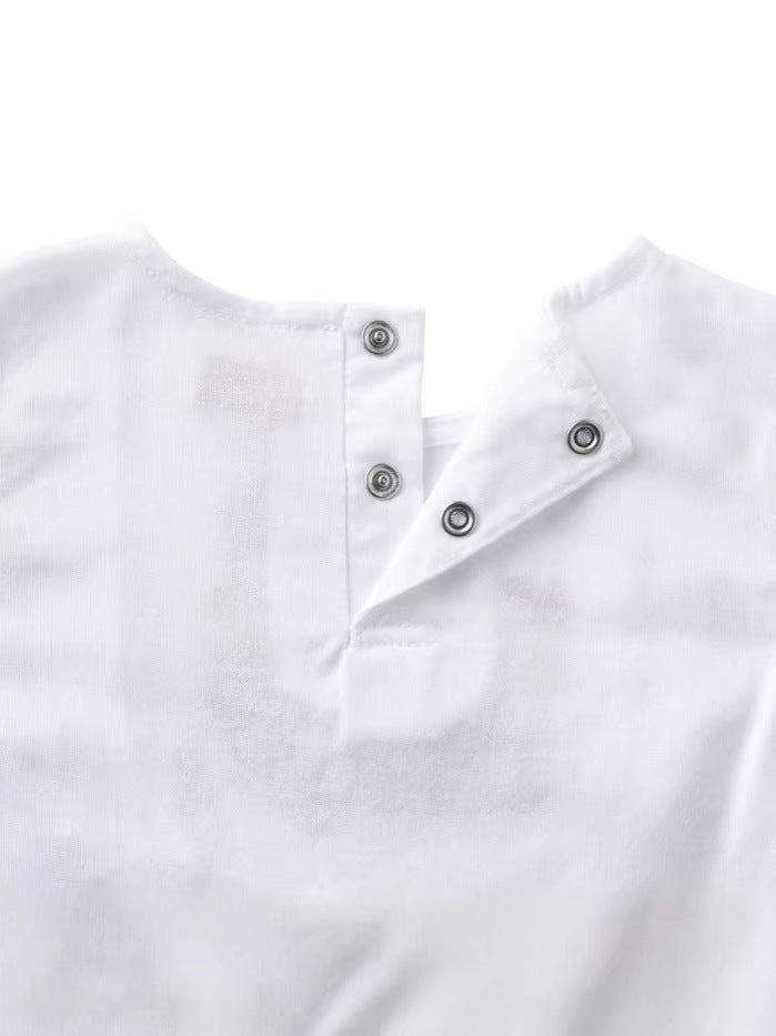 Rabbit Cotton Soft Ruffled Flying Sleeve Children's T-shirt