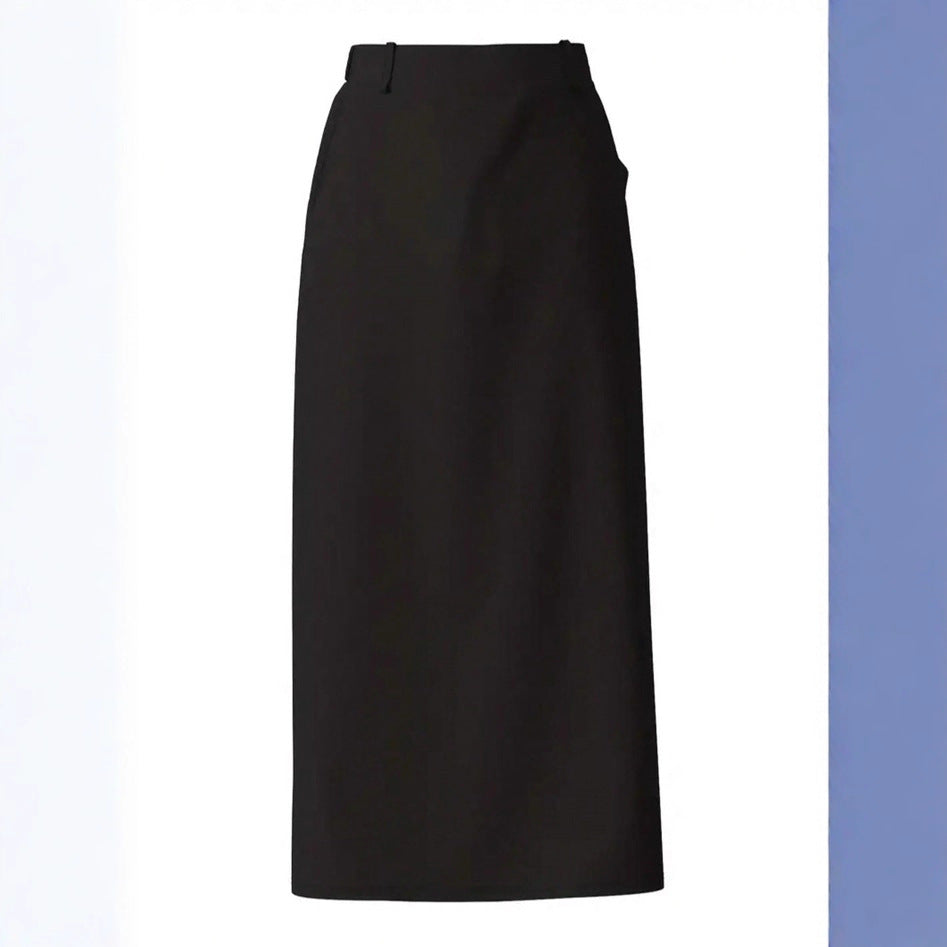 Women's Elegant Style High Waist Solid Color Pocket Large Swing Skirt