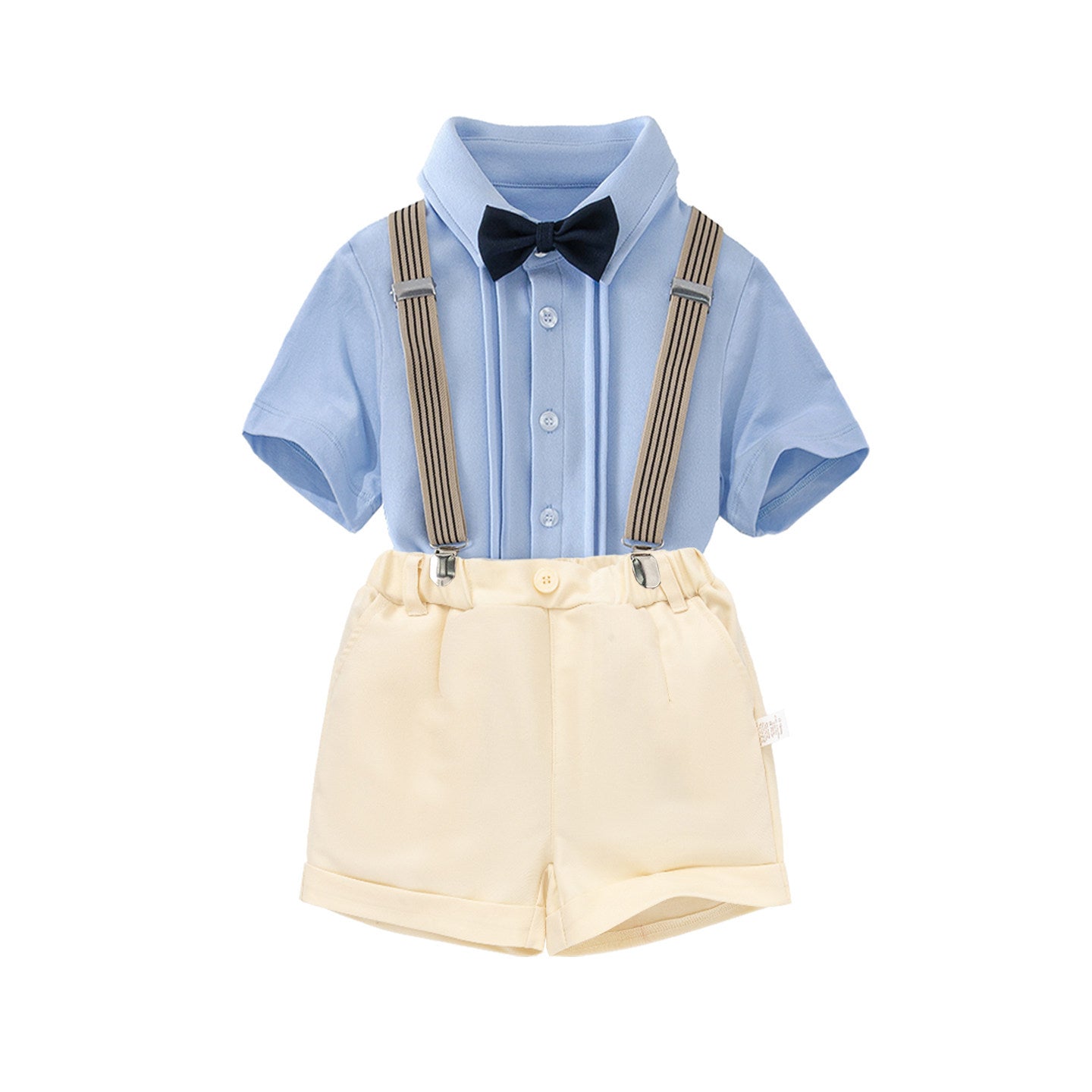Children's Summer Overalls Short-sleeved Two-piece Set First Birthday Dress Children's Suit