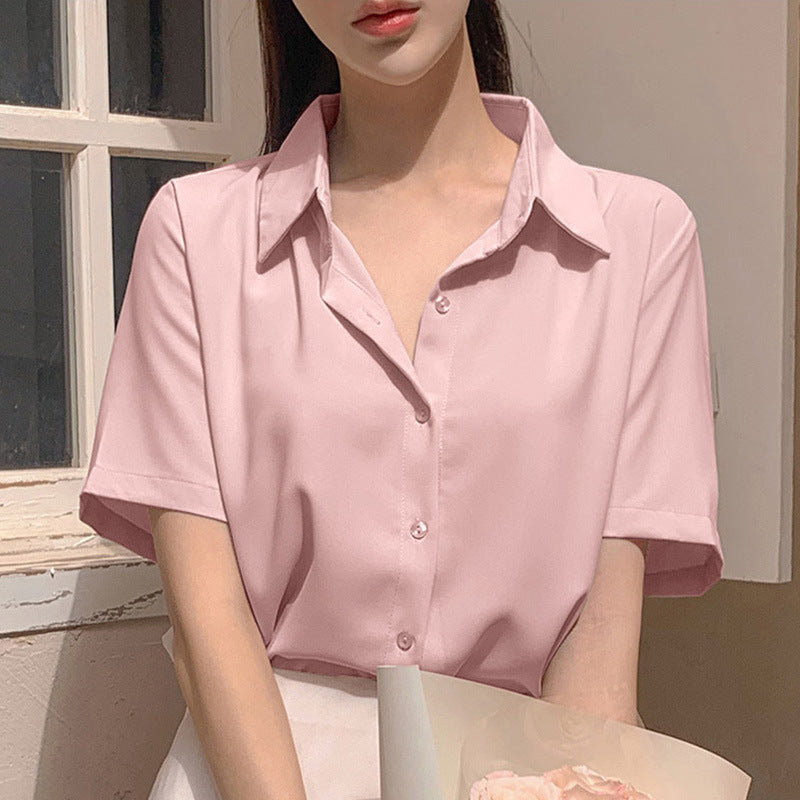 Women's Style Special Interest Light Luxury Shoulder Shirt Summer Loose Super Blouse