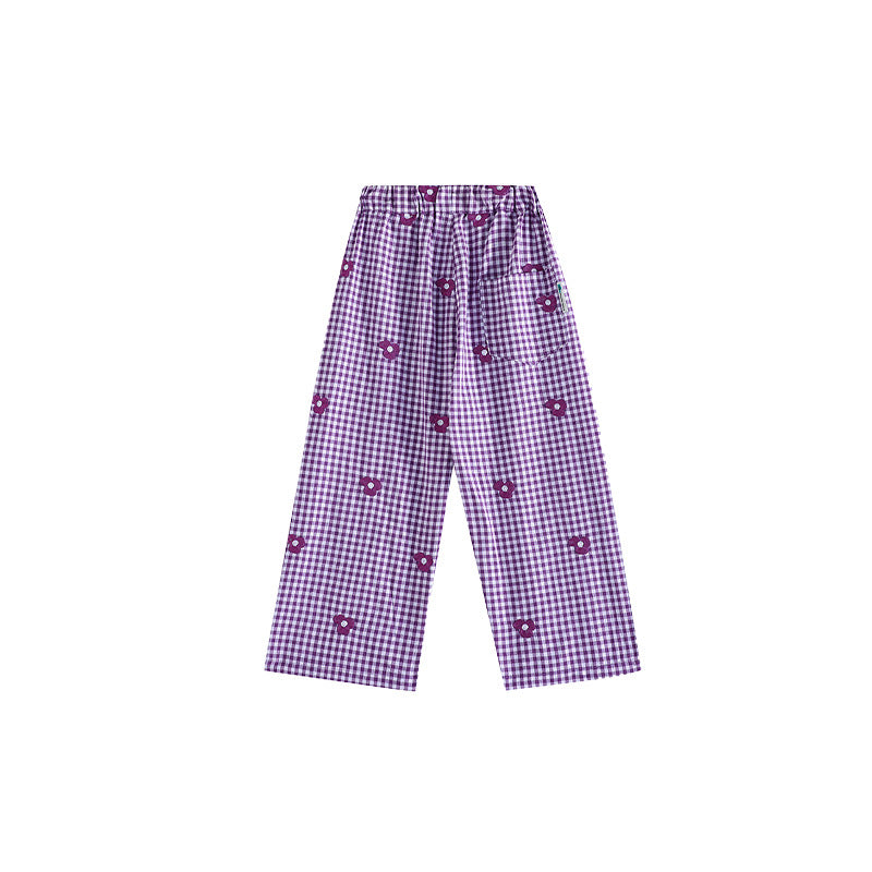 Children's Knickerbockers Summer Lightweight Breathable Plaid Air Children's Pants
