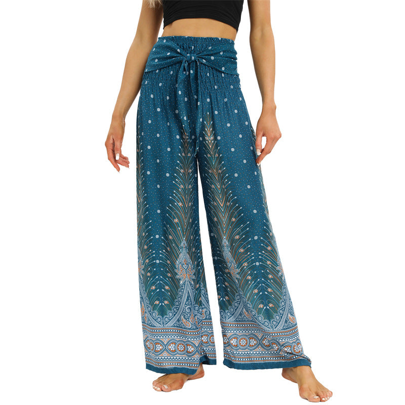 Bohemian Loose Rayon Culottes Ethnic Summer Pants