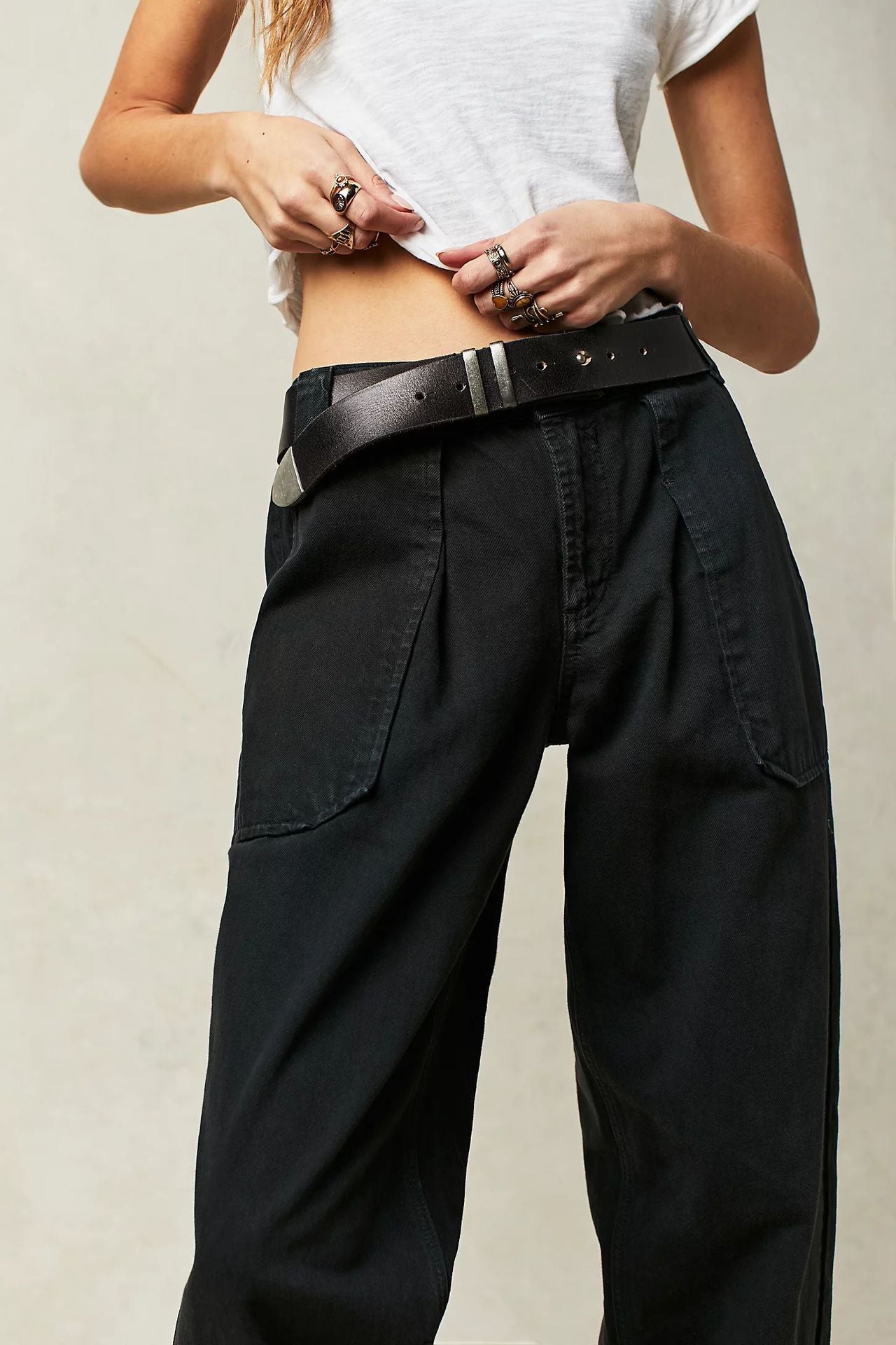 High Waist Casual Wide Leg Trousers Pants