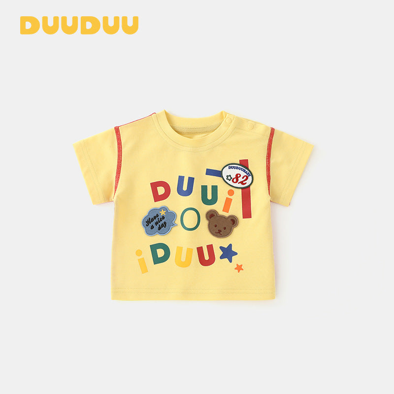 Children's Boy Summer Top Korean Style Western Children's T-shirt