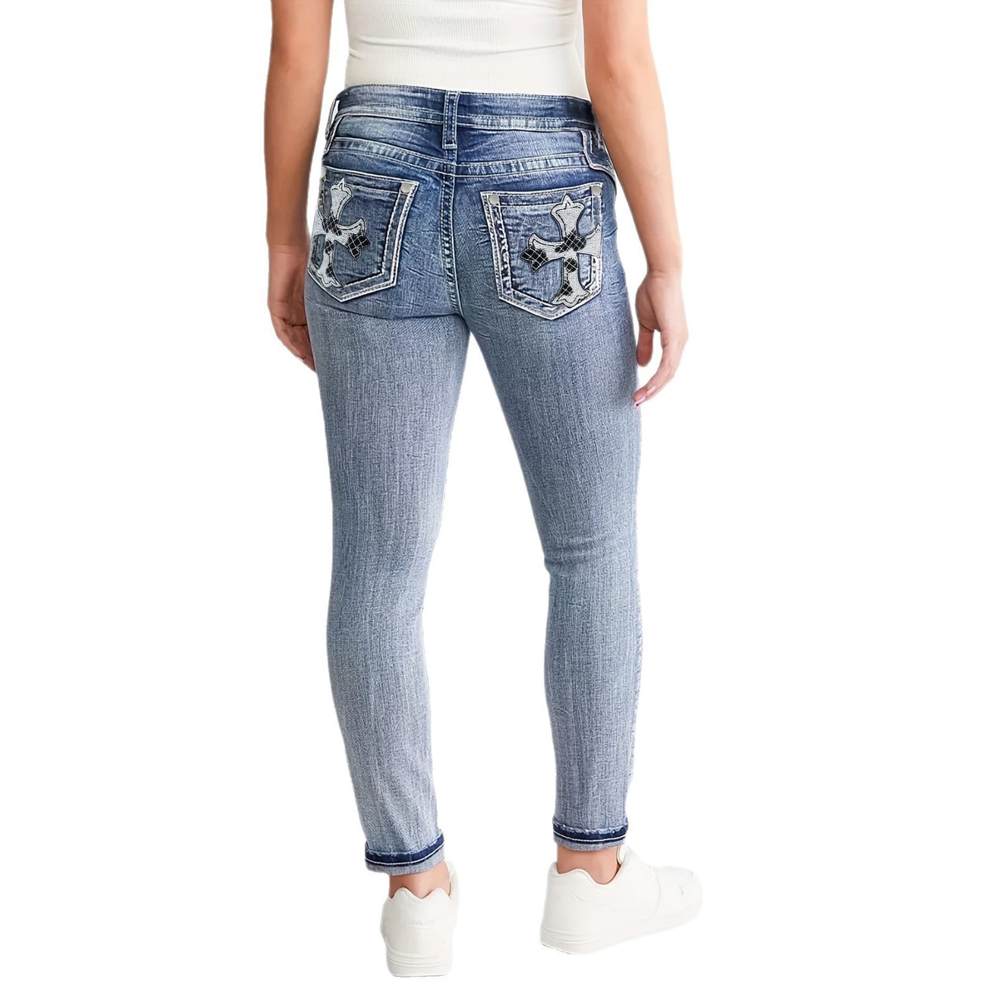 Women's Slim Fit Versatile Stretch Embroidery Skinny Pants