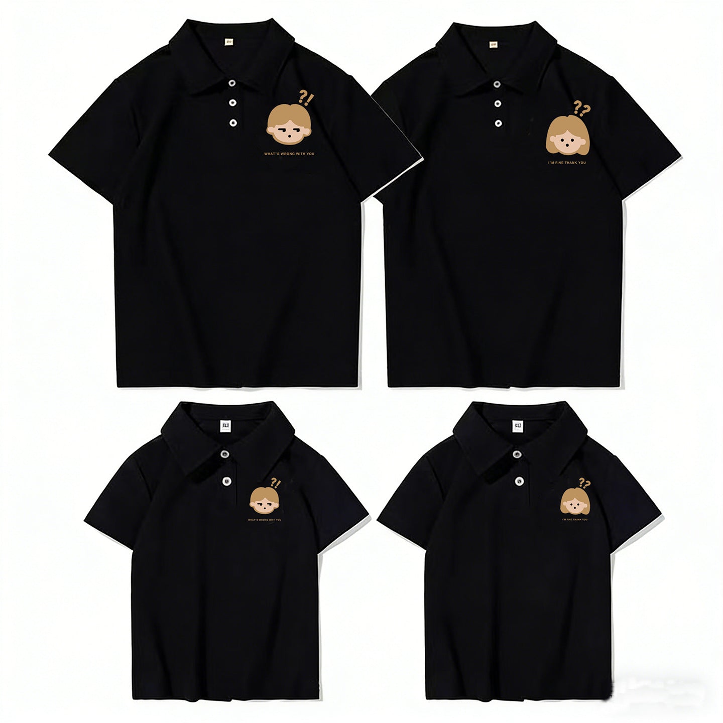 College Style Shirt Suit Family Of Parent-child Outfit