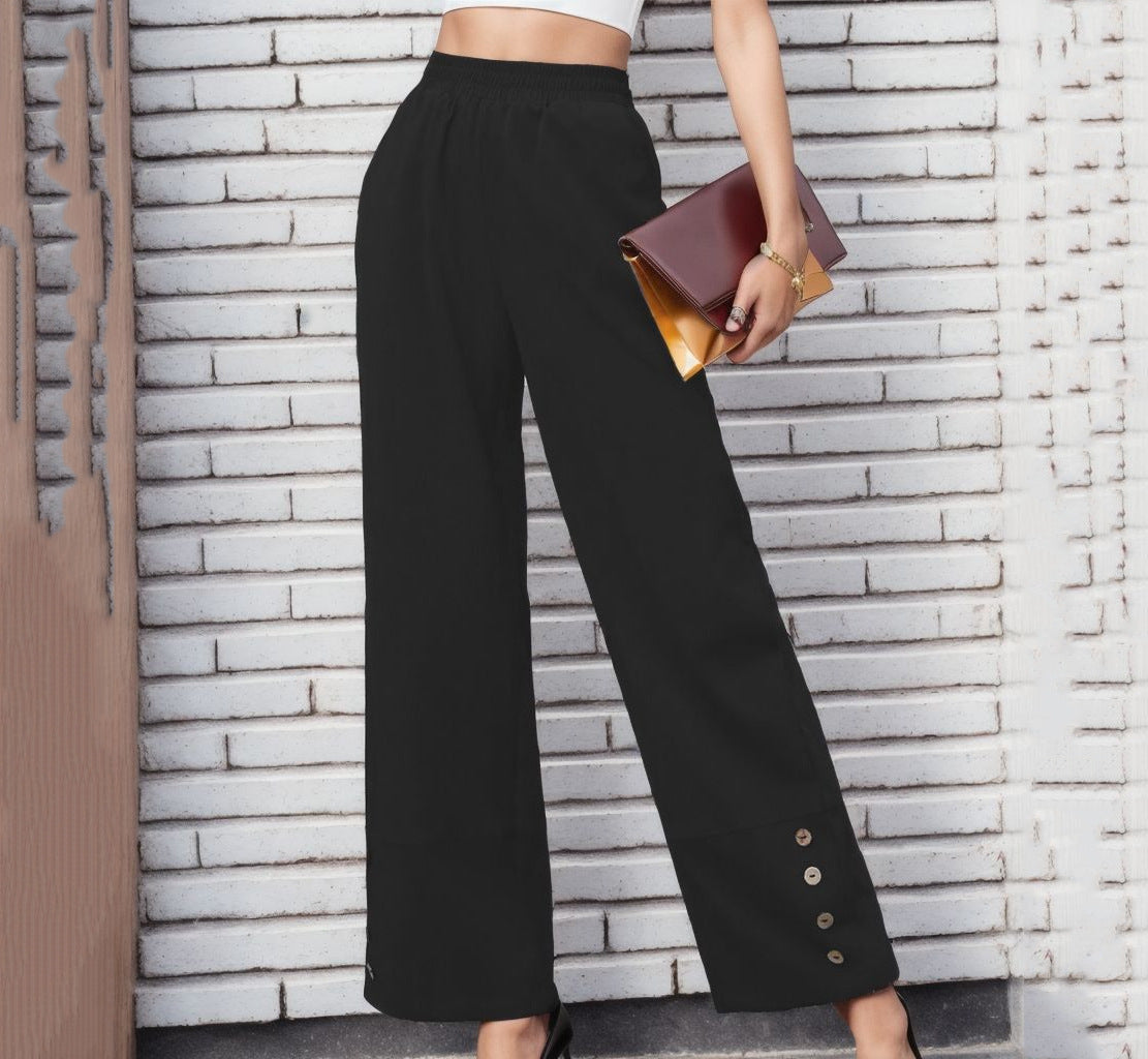 Women's Autumn Solid Color Trousers Loose For Clothing
