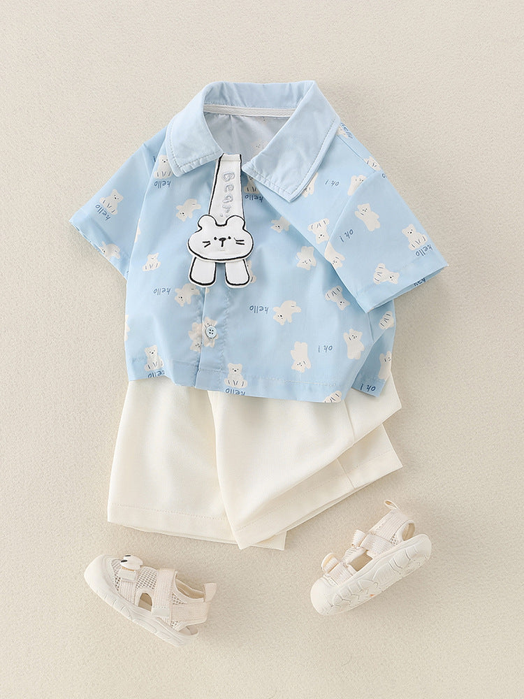 Children's Cotton Clothes Summer Thin Clothing Outerwear Children's Suit