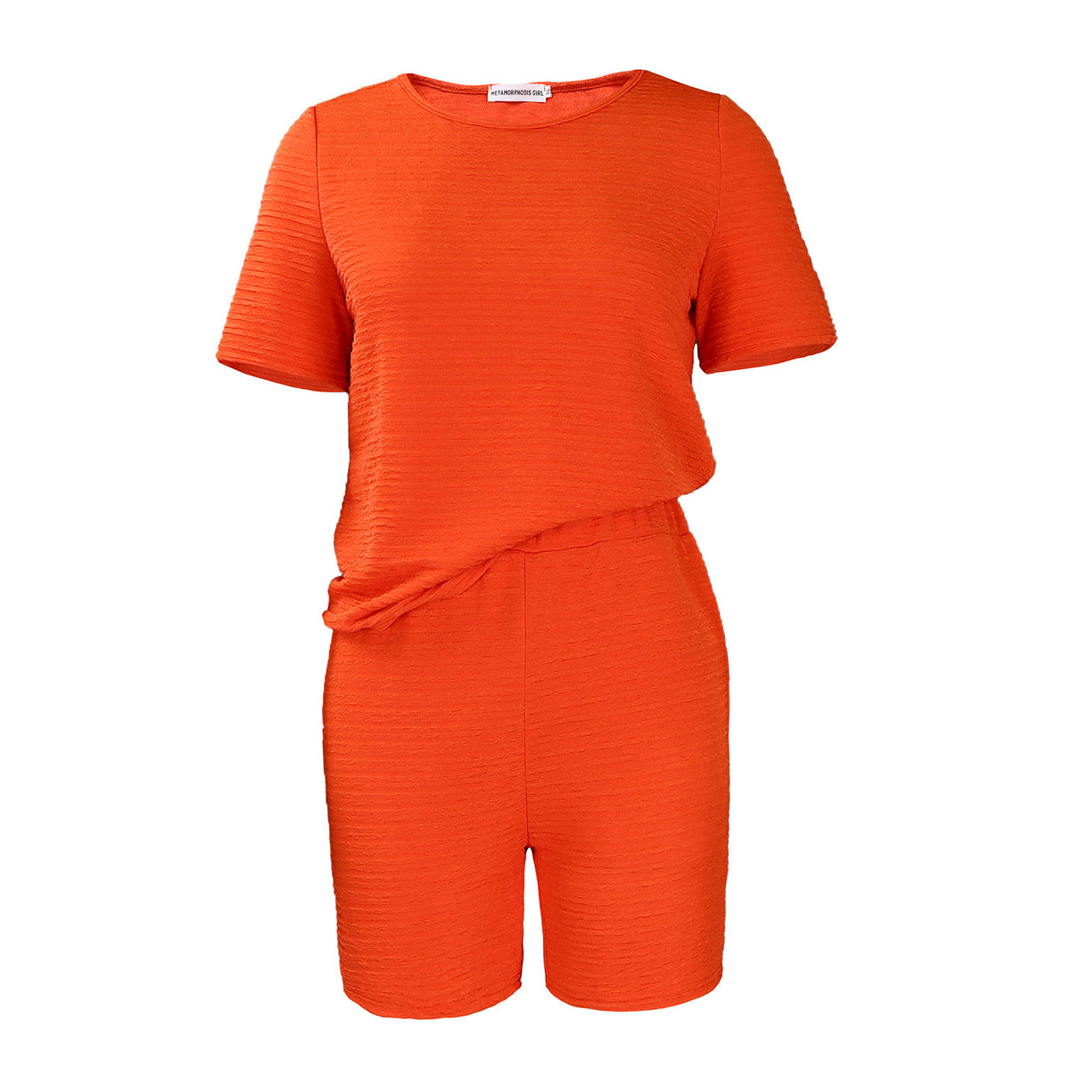 Women's Set Summer Loose Solid Color Short-sleeved Tops