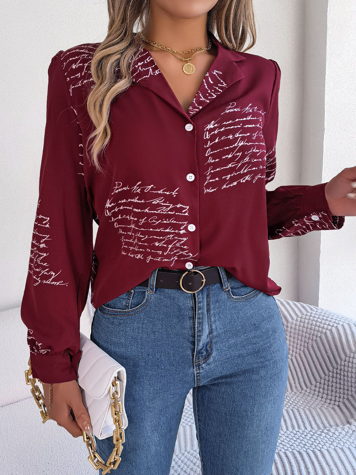 Women's Casual Letters Collar Long Sleeve Suits