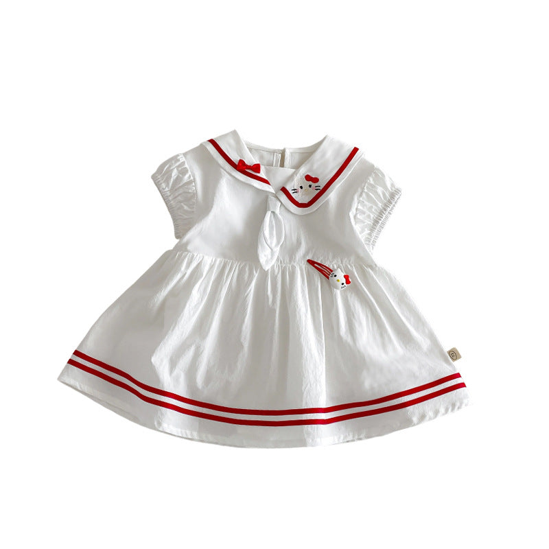 Change College Style Dress Summer Embroidered Bow Jumpsuit, Climbing Suit