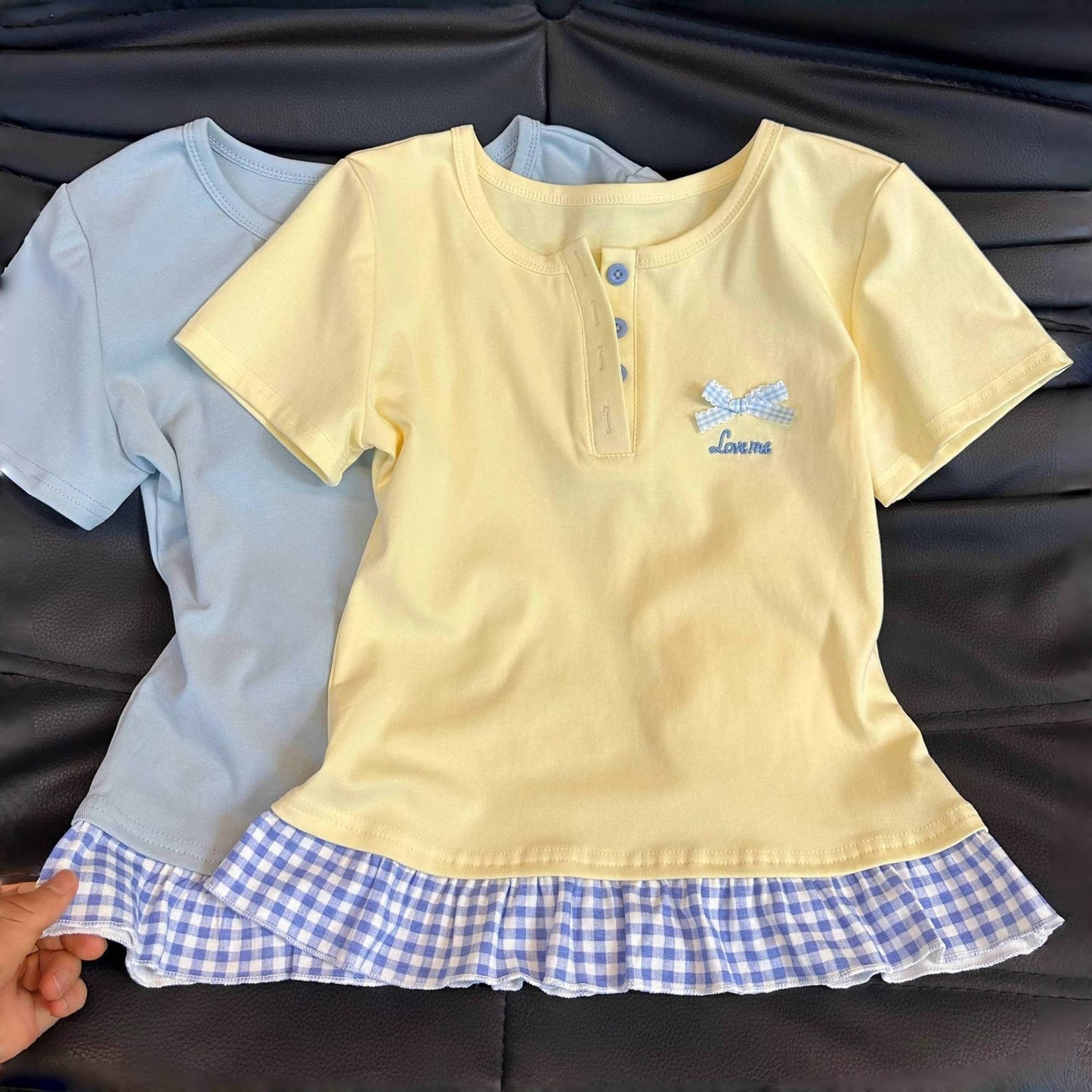 Children's Small Teen Short-sleeved Summer Yellow Top Children's T-shirt