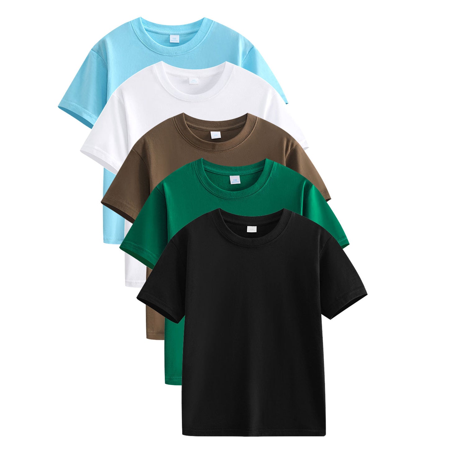 Children's Short-sleeved Summer Kindergarten Half-sleeved Shirt Solid Children's T-shirt