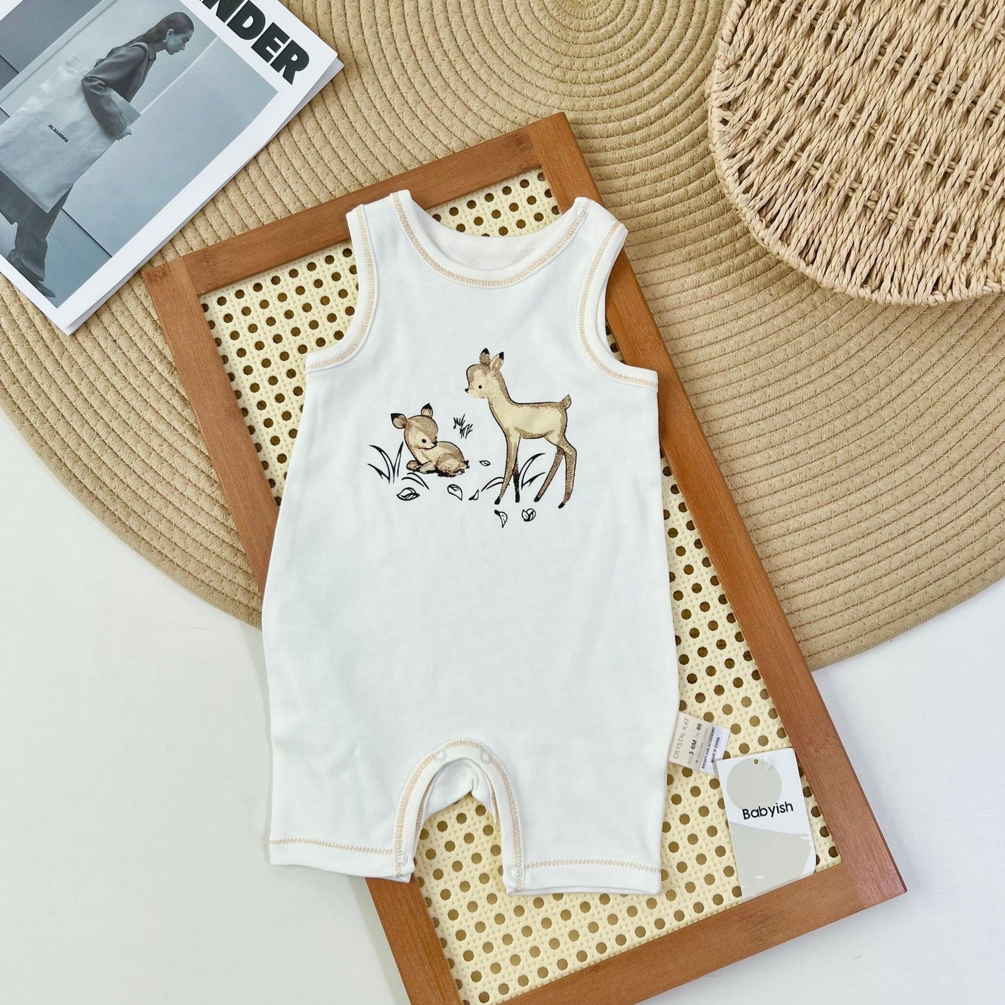Women's & Men's Class Vest Short Summer Pure Cotton Jumpsuit, Climbing Suit