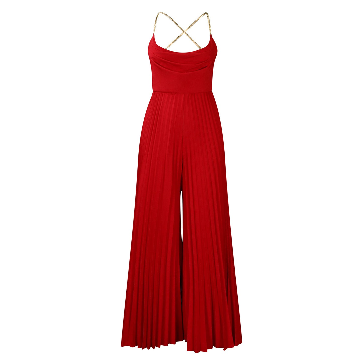 Fashion Sexy Chain On Neck High Waist Backless Wide Leg Casual Pants