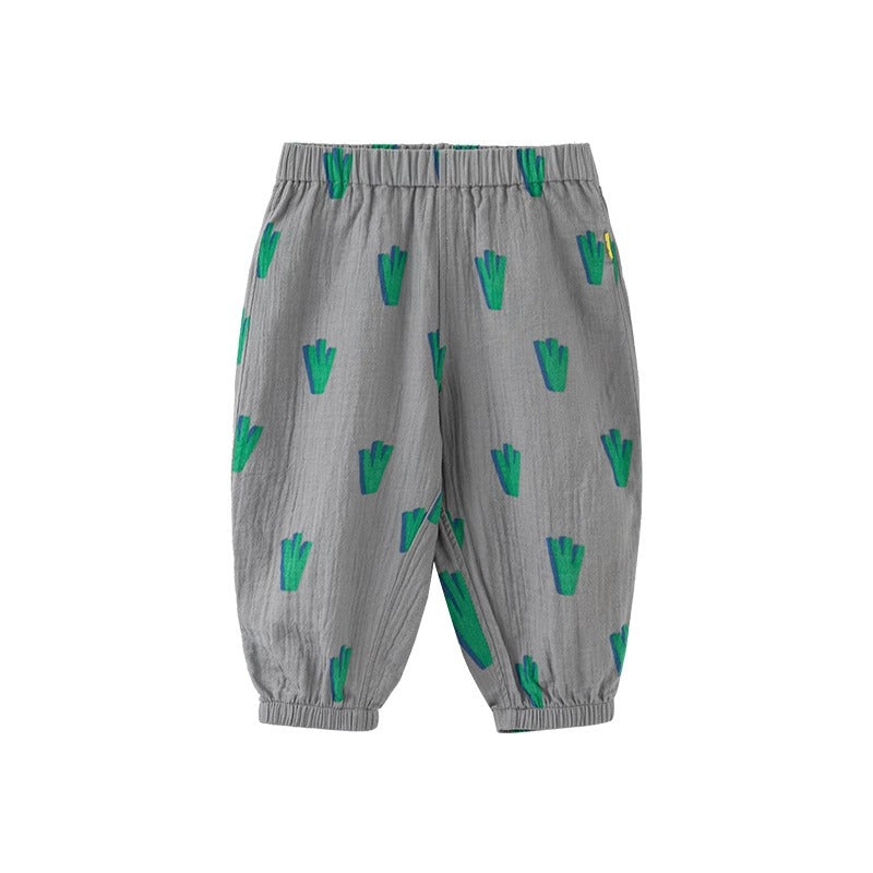 Men's & Children's Summer Lightweight Trousers Breathable Loose Thin Children's Pants