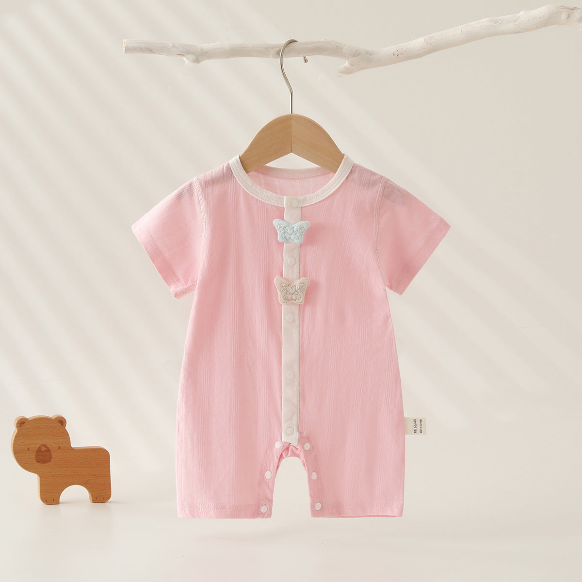 For Babies Summer Thin Short-sleeved Rompers Jumpsuits Pure Jumpsuit, Climbing Suit