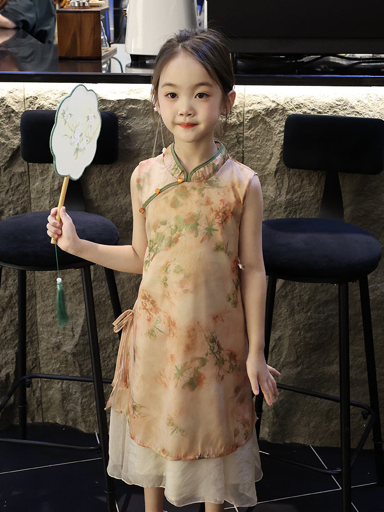 Children's Cheongsam Skirt Ancient Chinese Clothing Style Republic Of China Children's Dress