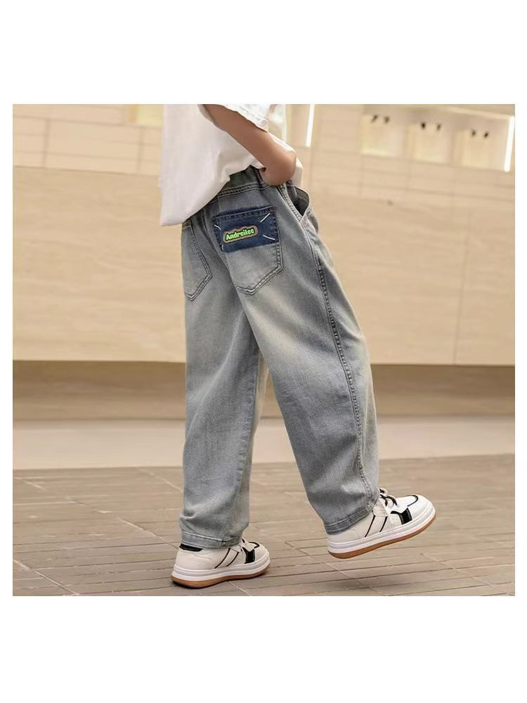 Teen Boys Summer Thin Daddy Leisure Time Baggy Children's Pants