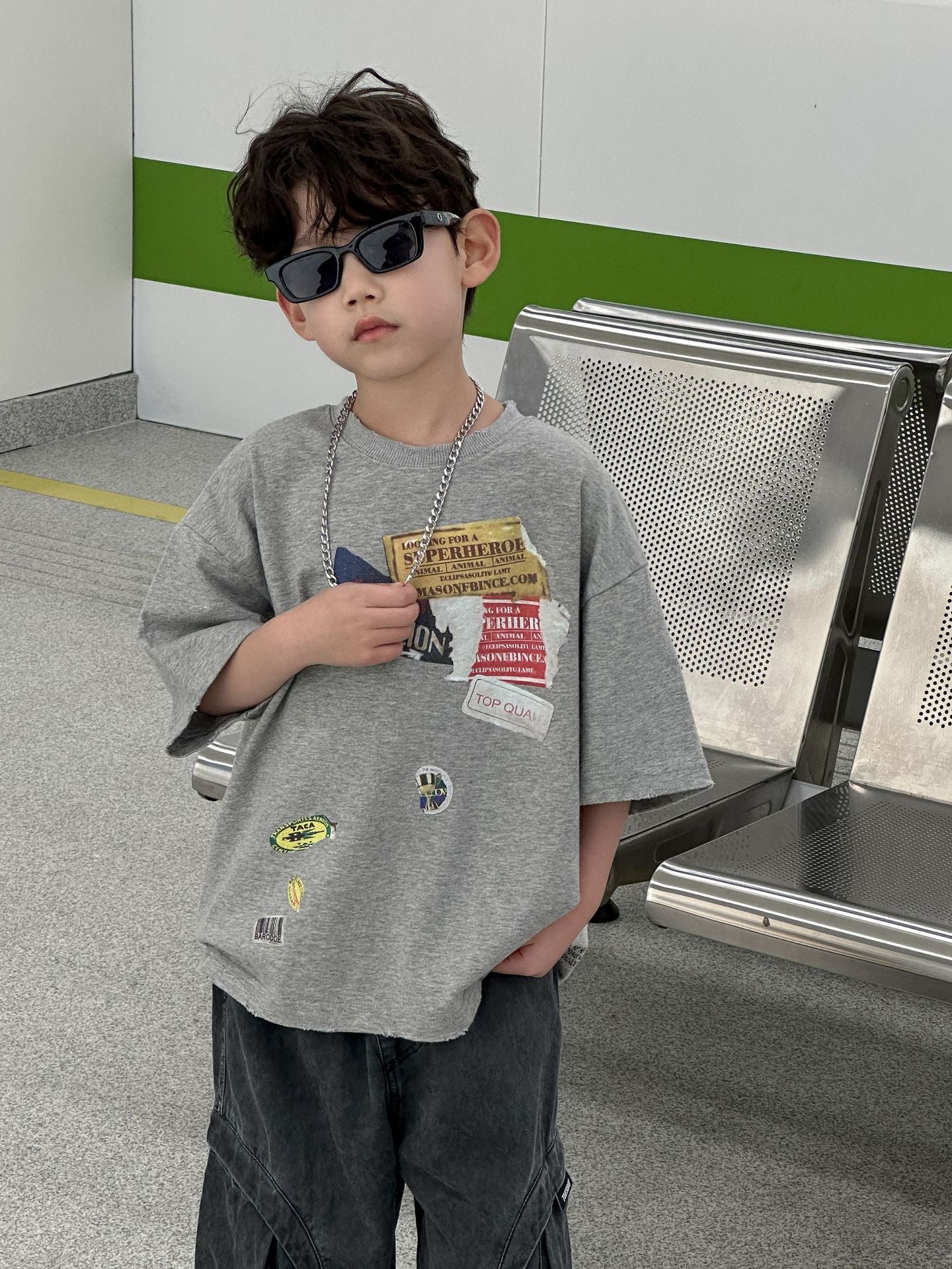 Children's Cotton Summer Short-sleeved Korean Style Top Children's T-shirt