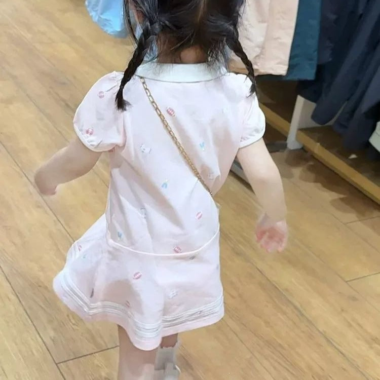 Children's Summer Doll Collar Princess Fashionable Embroidered Children's Dress